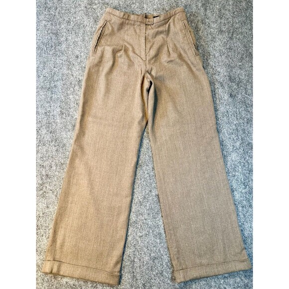 rena lange Pants - Rena Lange Brown Wool Blend Straight Leg Pants Women S Rare Classic Minimalist